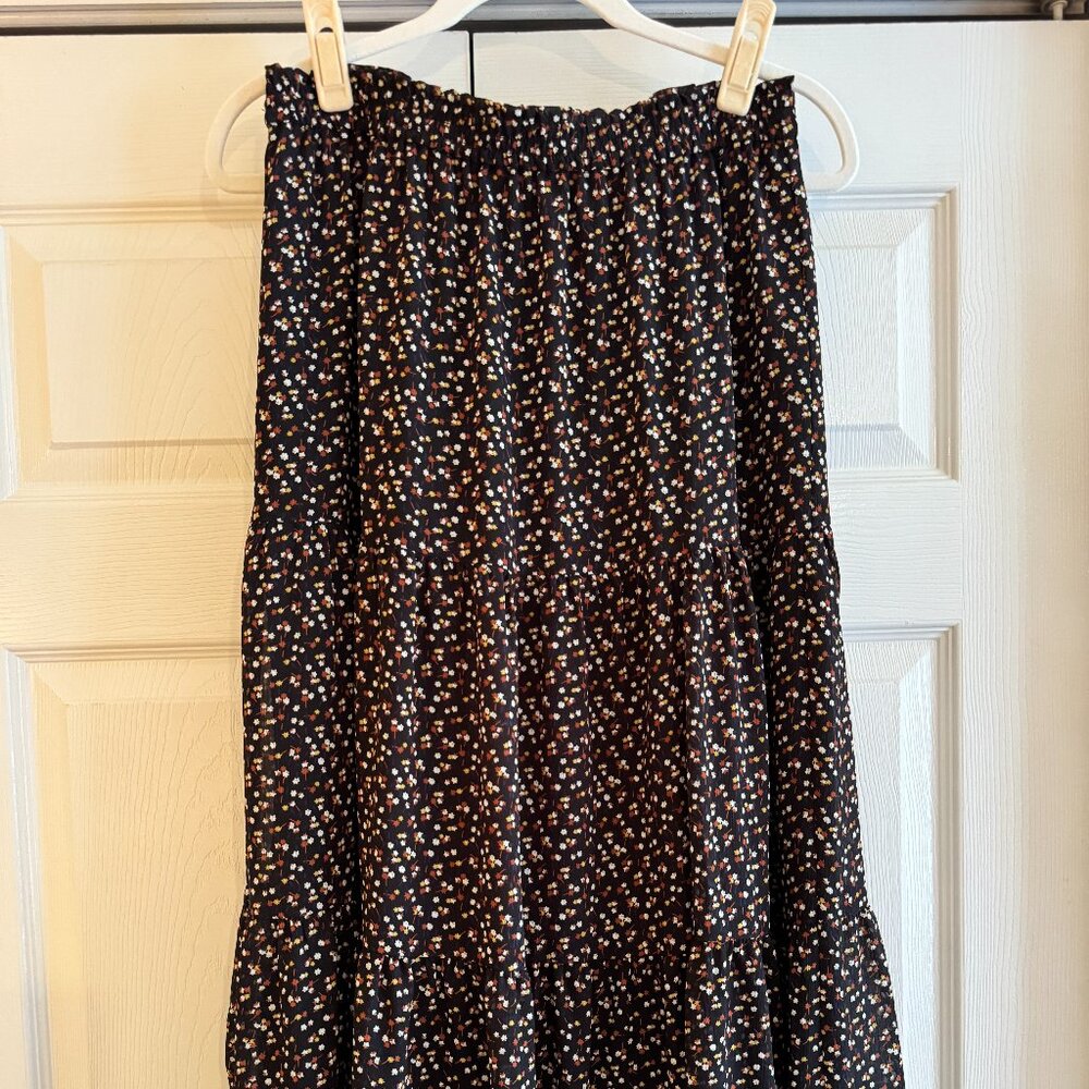 Madewell Floral Tiered Maxi Skirt